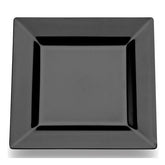 8 In. Black Square Plates | 10 Count